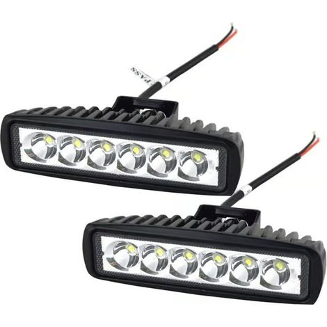 Projecteur de travail LED, barre LED 12 V 18 W 15 cm, étanche IP67, projecteur LED pour voiture, feu antibrouillard (1/5)