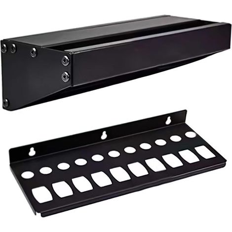 2 Pièces Support à Outils Mural, Support à Pinces à 21 Trous, Peut Accueillir une Variété de Pinces, Support à Marteaux Pouvant Stocker 6 à 10 Pièces, Adapté aux Ateliers, Hangars (Noir) (1/5)