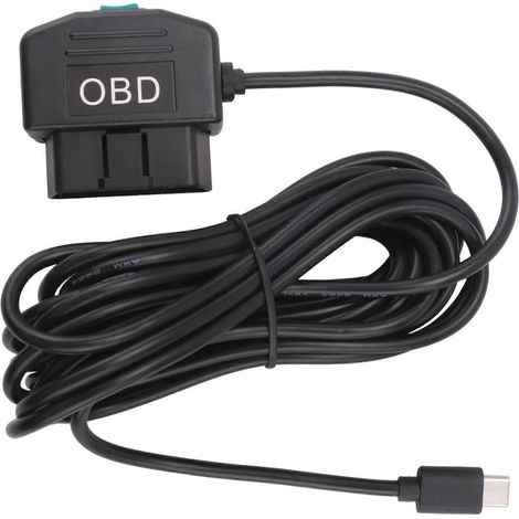 Kit de cableado OBD para cámara de salpicadero, kit de cableado USB tipo C para cámara de salpicadero con cable de alimentación OBD para cámara de salpicadero 12- (1/5)