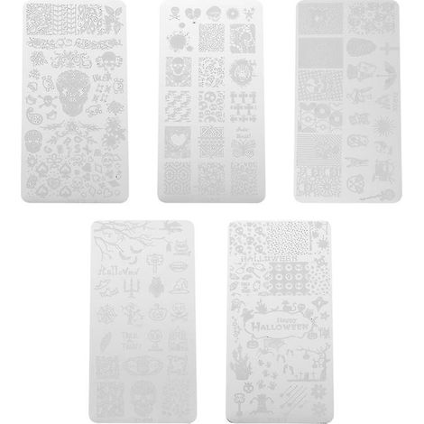 5 Halloween-Nagelschablonen für Halloween-Dekorationen