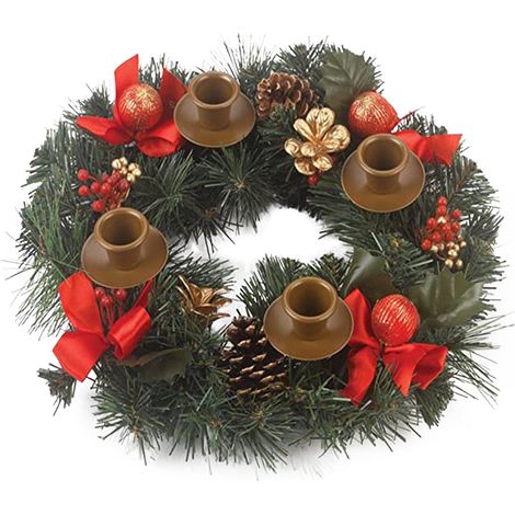Guirlande De Bougies De Noël - Pour Décoration De Table Et D'Espace Festif - Lot De 1 (1/3)