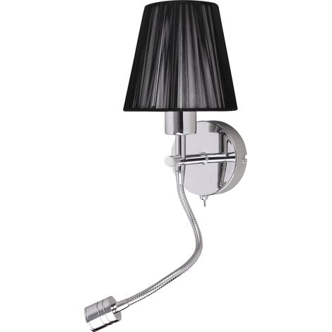 Wandleuchte mit LED Schwanenhals Schalter E14 Wandlampe Schlafzimmer