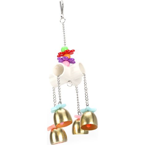 Adorables perroquets en jouet, clochette suspendue pour cage à oiseaux, accessoires de décoration (1/5)