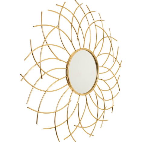 Espejo de metal dorado 89x3,5x89