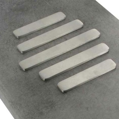 Repose plat lot de 5 baguettes - Epaisseur : 5 mm - Finition : Brossé - Matériau : Inox 304 L - ITAR