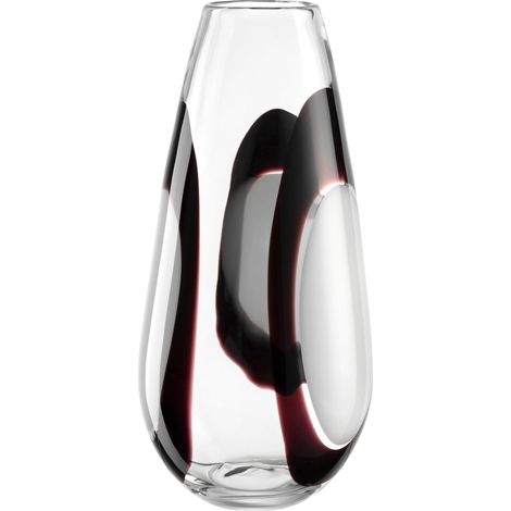 Vase Design en Noir et Blanc 8 cm Accessoire d'intérieur pour décoration de Table Moderne Hauteur 37 cm Multicolore (1/5)