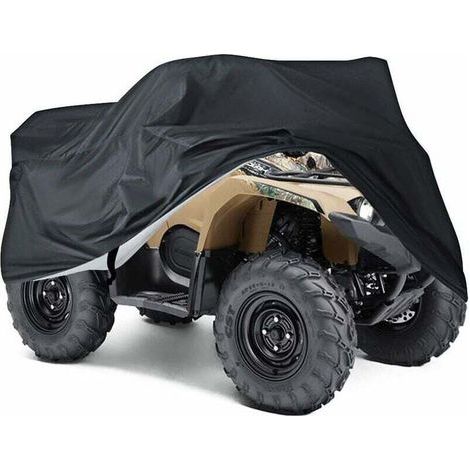 Funda protectora para exteriores para motocicleta, quad, ATV, anti-UV, XXXL negra (1/4)