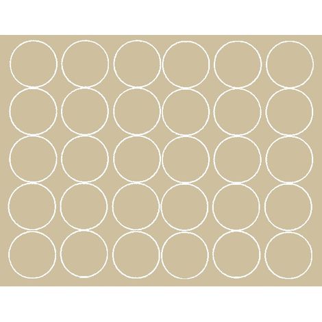 Runde Aufkleber, 8 cm Durchmesser, 30 Stück, beige matt