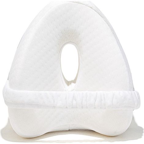 Coussin de soutien pour jambes - Oreiller orthopédique 24x14x24 cm - Réduit douleurs et tensions - Maintient une posture correcte - Femmes enceintes - Blanc (1/5)