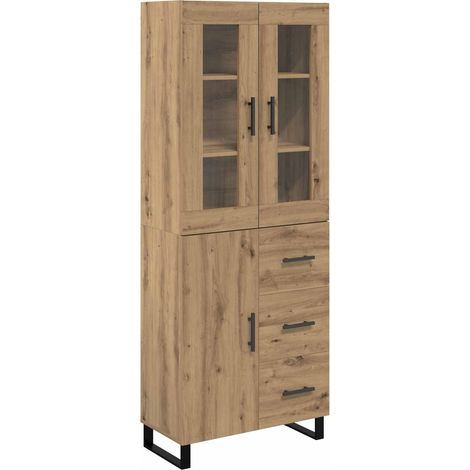 Maison Exclusive - Credenza 2 pcs Rovere artigianale Legno multistrato