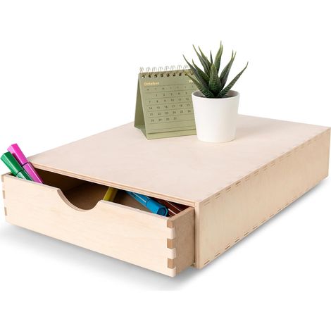 Schubladenbox Schubladenelement 33 x 25 x 7 cm - Mini-Kommode für Kleinigkeiten aus Birken-Sperrholz