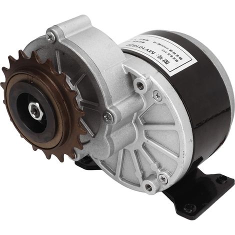24V 250W Gear Motor 3300RPM High Torsion Reduction Electric Brush Motor with 18 Teeth Sprocket for Electric Bike, Motorcycle, Scooter, Quads (1/5)
