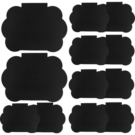 Lot de 12 porte-étiquettes en PVC noir, clips effaçables et amovibles adaptés pour paniers, garde-manger et boîtes d'organisation - Modèle 3 (1/5)