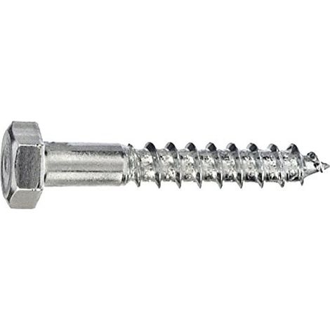 Vis à bois 6 pans Acier Inox 1000 g 8 x 50 mm (1/2)
