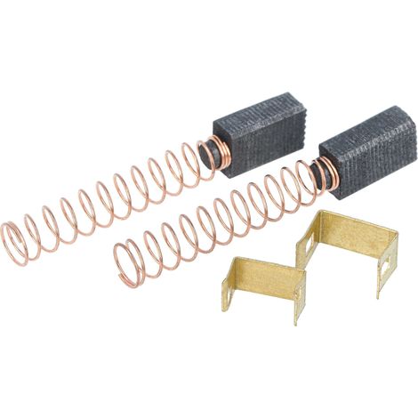 vhbw 2x balais charbon 14,9 × 7,9 × 4,9 mm compatible avec Bosch PBH 160 R (330474.2) pour 160 R (330474.3) marteau piqueur + ressort (1/5)