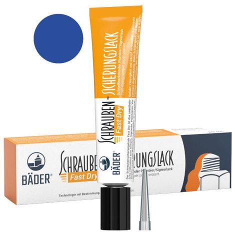 Vernis de sécurité pour vis Fast Dry 20 ml Tube bleu (Par 12) (1/4)