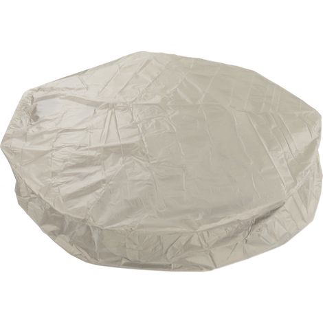 Housse de protection pour mobilier de jardin, housse ronde pour baignoire balnéo 190, taffetas de polyester argenté, imperméable, 210 x 30 cm, beige (1/5)