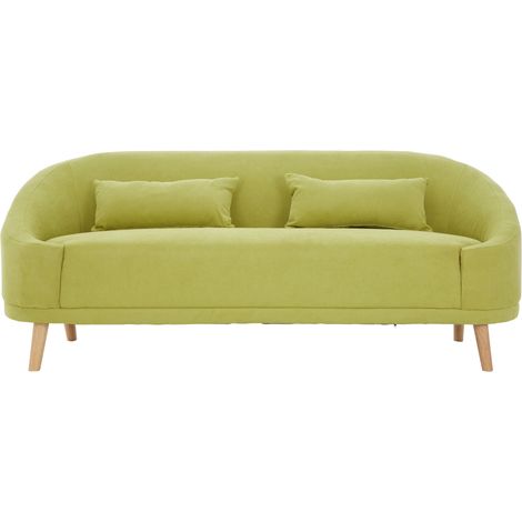 Interiors By Premier Comfortable Green Linen Sofa, Contemporary Seater Sofa For Livingroom, Stylish Mid Century Sofa For Bedroom (1/5)