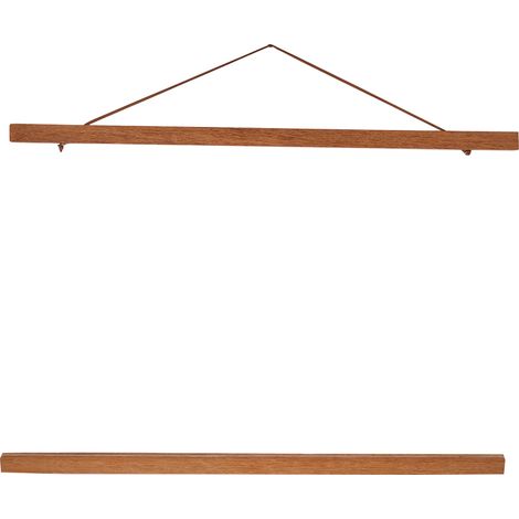 Cadre photo magnétique moderne en bois de teck, 50 cm, pour affiches et impressions sur rouleau. (1/5)