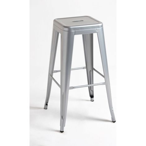 Taburetes Altos - Taburete Torix Alto - Gris metalizado