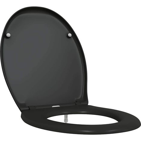 Siège de toilette Noir 47 x 37 x 4 cm Duroplast
