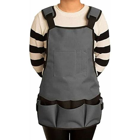 Tablier imperméable pour outils de jardinage,Tablier d'outils de jardin,Tablier de jardin en tissu Oxford avec poche, convient pour une utilisation dans le jardin du porche,(style 1)T-Audace (1/5)