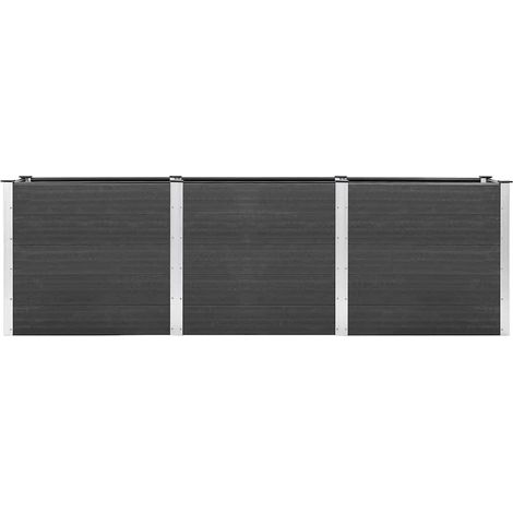 Jardinière, Pot de Fleurs d'extérieur, de jardin Gris 300x50x91 cm WPC OIB5415E (1/5)