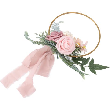 Couronne de plantes succulentes artificielles en mousse de fer, couronne de verdure portable pour mariage et fête A (1/5)