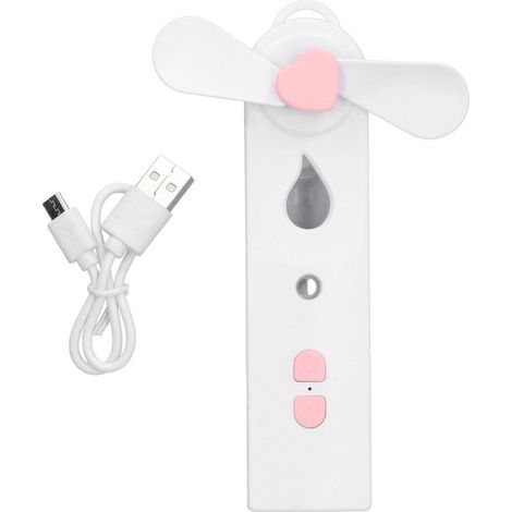 Ventilateur brumisateur USB portable – Mini humidificateur avec nébuliseur silencieux pour bureau, chambre ou voyage (1/4)