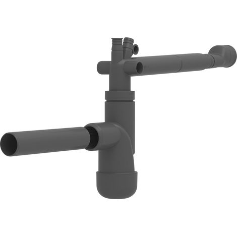 Blanco Raumsparsiphon 203333 - Space-Saving, Siphon platzsparend für alle Blanco Spülen, anthrazit (1/3)