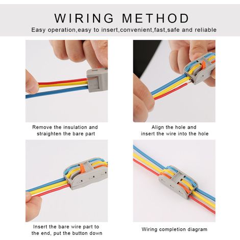 Lot de 20 connecteurs rapides PCT-2-3 pour câbles électriques de calibre 11 à 28 AWG. (1/5)