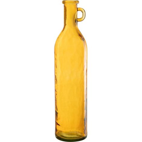 Vase Anse en Verre "Bouteille" 75cm Ocre (1/4)
