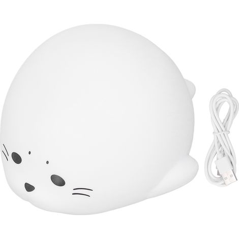 Ortviai Veilleuse LED en Silicone Forme d'Animal – Lampe de Nuit Rechargeable avec Protection Oculaire, Douce et Écologique (1/5)