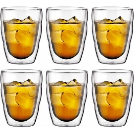 Bodum Set aus Transparenten Gläsern 6 Stück 250 ml