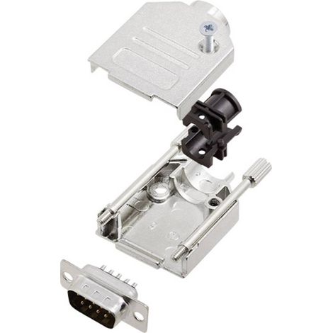 encitech DTZK09-DMP-K 6355-0002-21 KIT connettori maschio SUB-D 180 ° Numero Poli (num): 9 Punte a saldare 1 KIT
