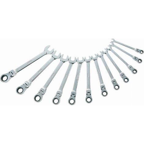 SATZ VON 12 RINGSCHLÜSSELN MIT GELENKRATSCHE 8 BIS 19 MM SAM TOOLING - 50CTJ12 19 19
