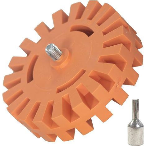 Easy-to-use adhesive eraser - Sturdy rubber wheel for effortless removal of decals and adhesive tape residue from car stickers (1/4)