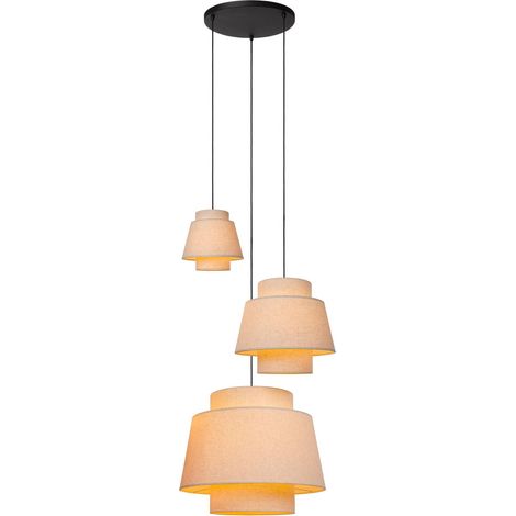 Lampe suspendue Tribute Crème ronde à 3 lumières - 21435/13/38 (1/2)