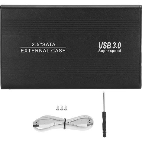 Boîtier externe pour disque dur 2.5 pouces SATA USB 3.0 super vitesse, coque mobile HDD, boîtier de disque dur externe (1/5)