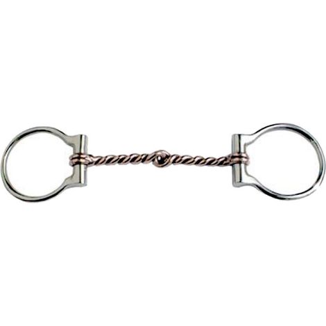 Filetto Brad Ren’s a D con filo 6 mm in acciaio inox con cannone in rame: 13 cm, Argento