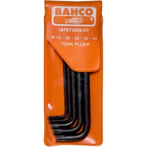JUEGO 5 LLAVES ACODADAS TORX PLUS - BAHCO
