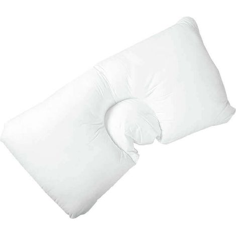 Oreiller cervical 100% silicone à fibres creuses au toucher duvet 65 cm
