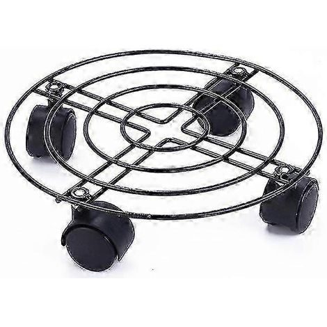 Support à plantes roulant en métal robuste avec roulettes pour jardin intérieur et extérieur, chariot à pots durable (1/4)
