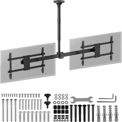 Soporte de techo Maclean para dos televisores, carga máx. 2x40 kg, 34-60", VESA máx. 600x400, MC-111 B (1/5)