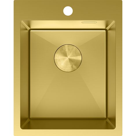 Mexen Solix Edelstahlspüle 1-beckig 400 x 500 mm, gold - 6406401000-55 (1/5)