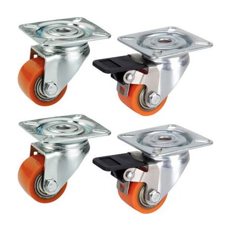 Rueda giratoria dörner + helmer caster wheel 35 mm 300 kg 4 piezas