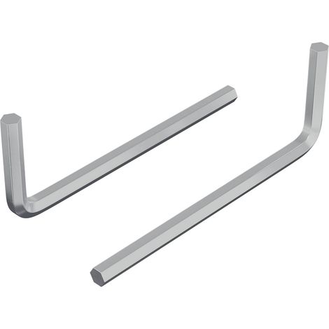 Clé hexagonale 2 pcs Argenté 32 x 86 mm Acier
