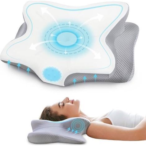 (Blanc)Oreiller Mémoire - Refroidissement Orthopédique Ergonomique - Blanc (1/5)