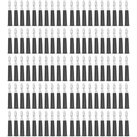 100Pcs Connecteurs Banane Soudés Laiton Alliage Zinc ABS pour Batteries Camion 4mm Noir