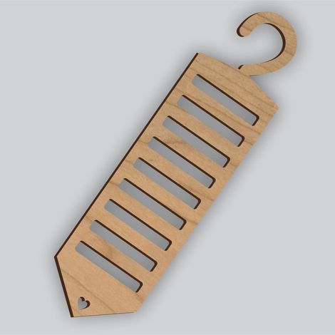 Porte-cravates en bois avec empreinte de main, cadeau souvenir original et créatif, style B (environ 25 x 15 x 0,5 cm), best-seller pour la fête des pères.